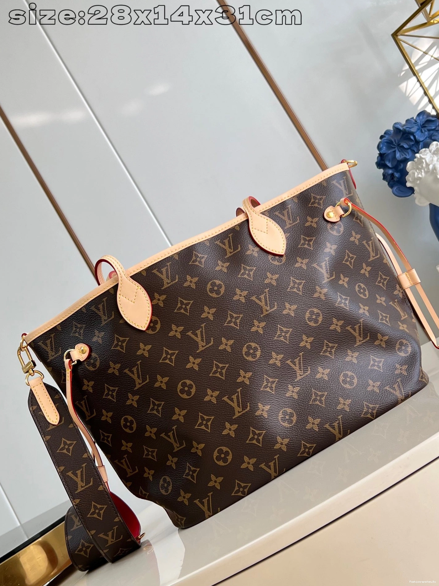 FS CHEAP Neverfull Louis Out Bandoulière MM-31*28*14cm Vuitton Inside 0720